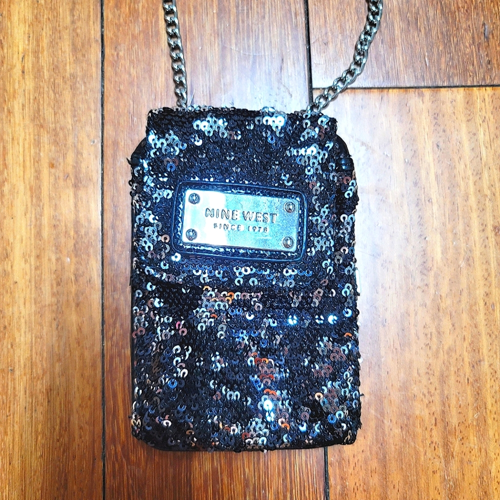 Nine West Sequins Chain Walllet